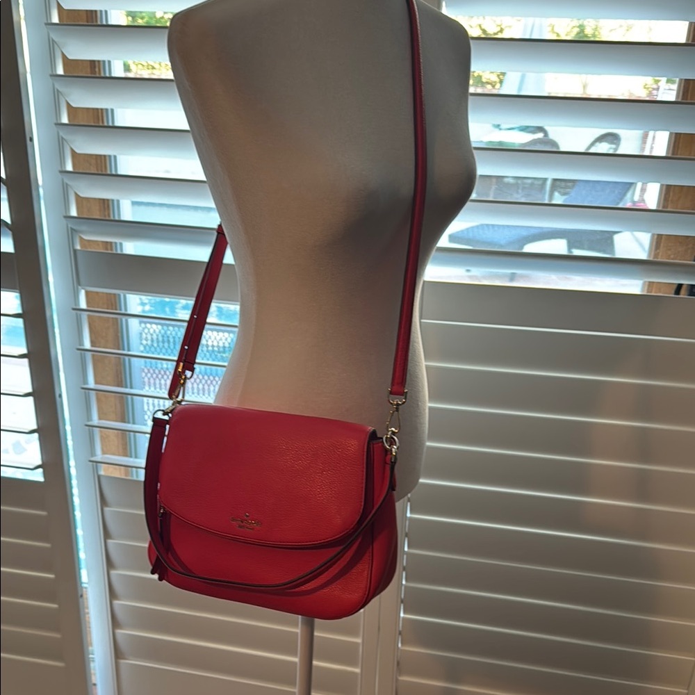 Kate spade Red Crossbody Bag with Adjustable Strap